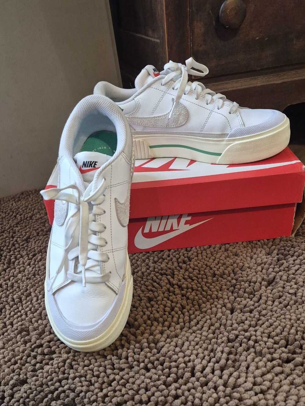 Nike Court Legacy Lift Women's Shoes 'White Stadium Green'